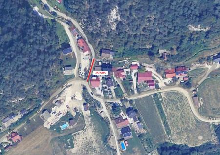 Zemljevid z označeno zaporo